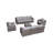 Ensemble de conversation pour 8 personnes avec coussins Biles Wicker