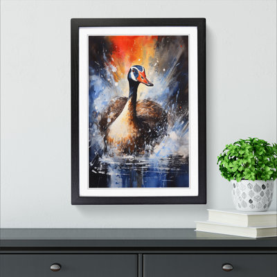 Goose Gestural - Framed Print