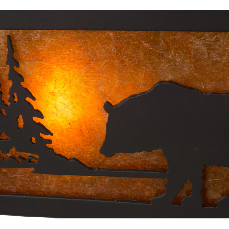 Rustic Lodge 4 - Light Bath Bar, Flat Black