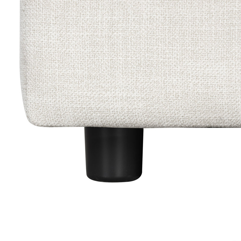U_STYLE Canapé modulaire en L avec coussins de dossier amovibles et 3 coussins, Lin beige