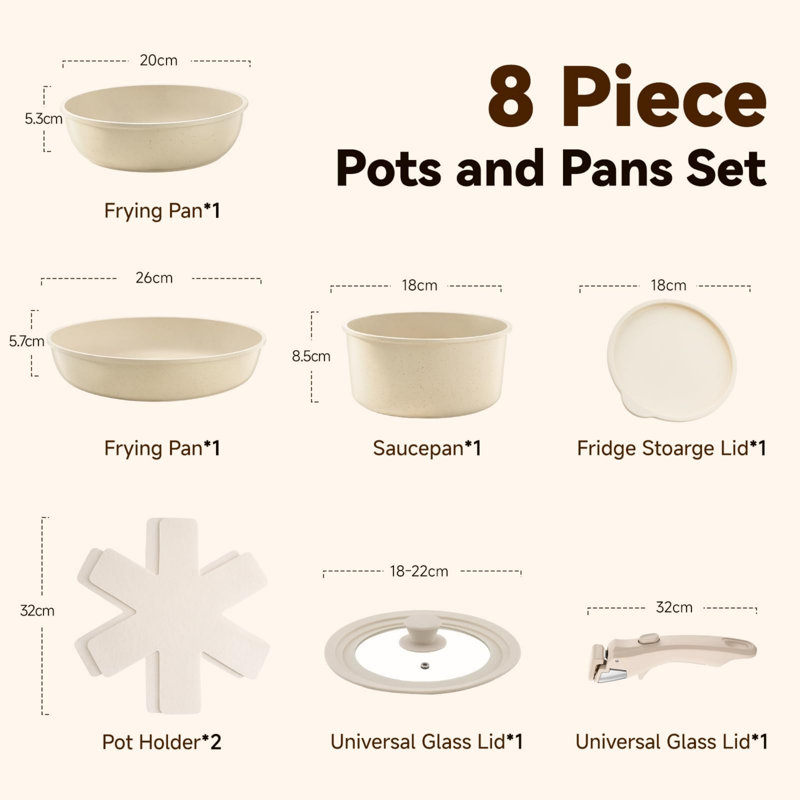 Cookware Set, Cream White