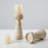 Set Of Two Travertine Candle Holder