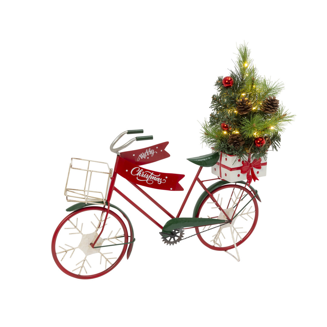 22 In. Illuminated Metal Holiday Bicycle The Holiday Aisle®
