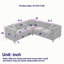 Canapé modulaire en L à 5 places avec coussins 81,5 po Cioffred-126434190