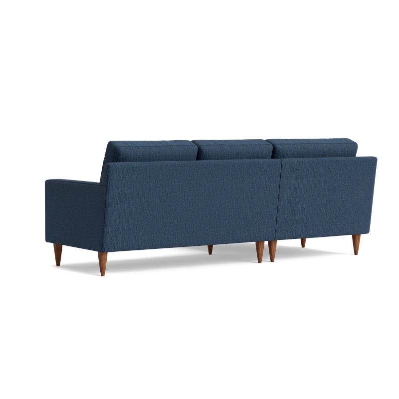 MCM Chaise Sectional, Performance Weave - Navy, Left Hand Facing