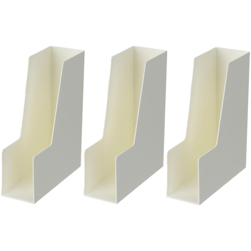 Free Standing Magazine Rack, White, 3