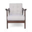 Chaise d'appoint Mid-Century moderne avec design capitonné