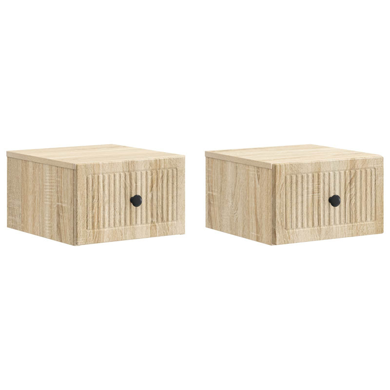33cm W Manufactured Wood Bedside Table, Sonoma Oak