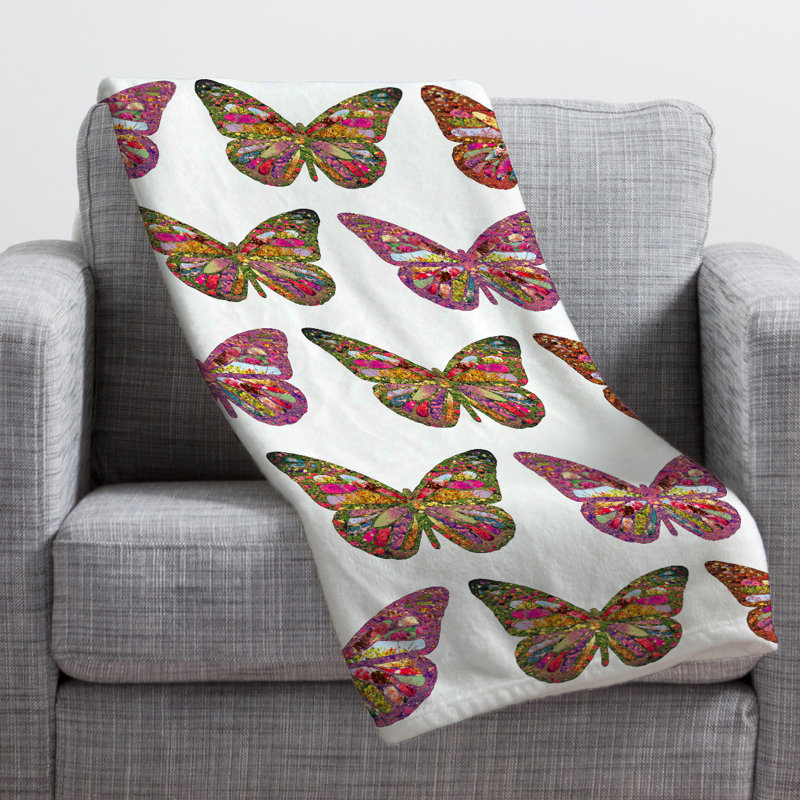 Bianca Green Throw Blanket, Large