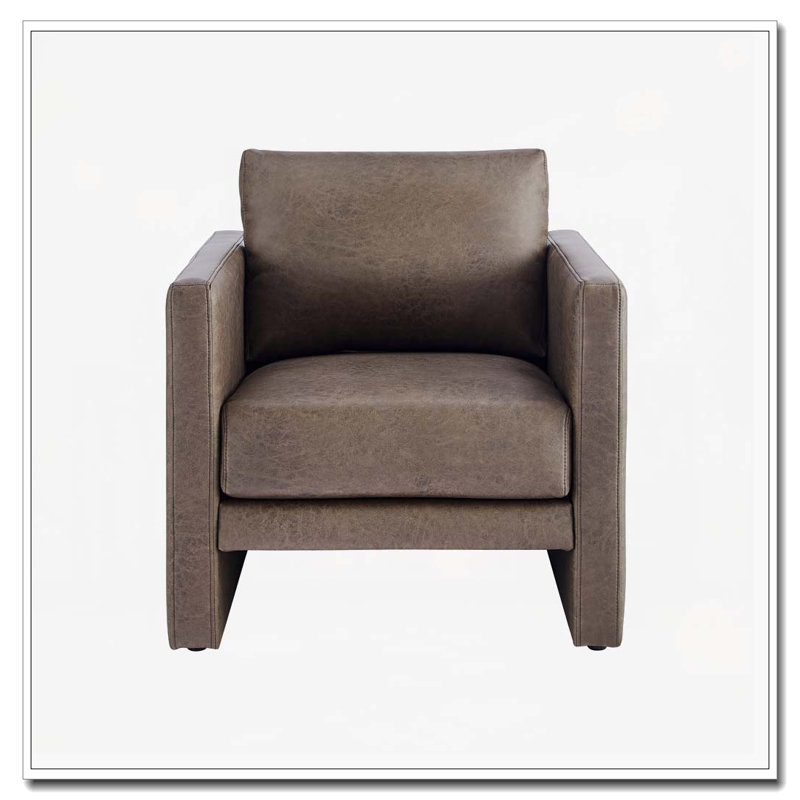 Fauteuil d'appoint en similicuir, Espresso