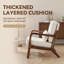 Chaise d'appoint rembourrée avec coussin lombaire Mid-Century