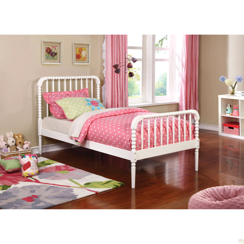 Grove White Wood Twin Open Frame Bed
