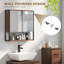 HOMCOM Bathroom Mirror Cabinet 60 x 16 x 60 cm-1315703846