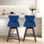 Tabouret de comptoir pivotant rembourré (ensemble de 2)-419045720