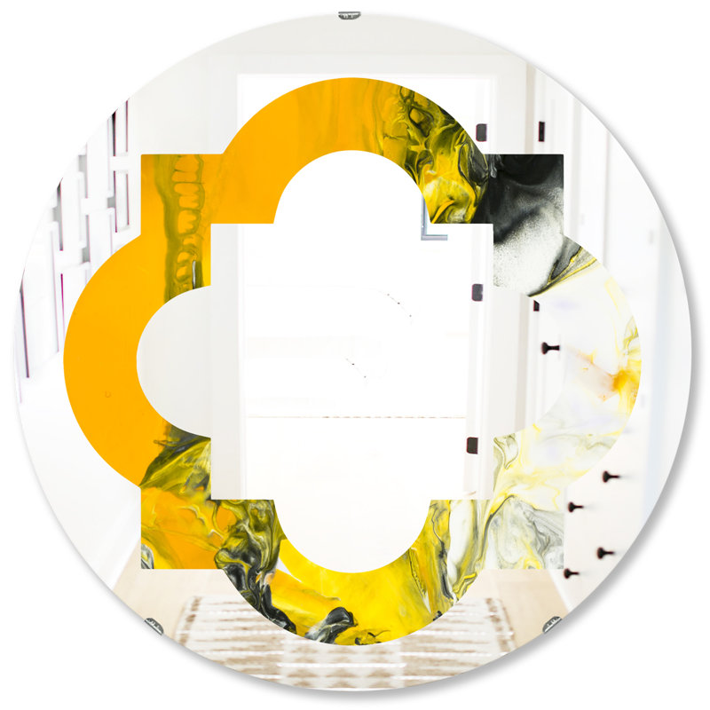 Miroir mural quadrilobe éclectique sans cadre Quatrefoil, H 31,5 po x l po