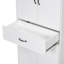Armoire de rangement de salle de bain avec deux paniers à linge, portes et tiroirs - Home White Edition-178709777