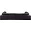 Canapé modulaire réversible en similicuir de 160 po de largeur-87141491