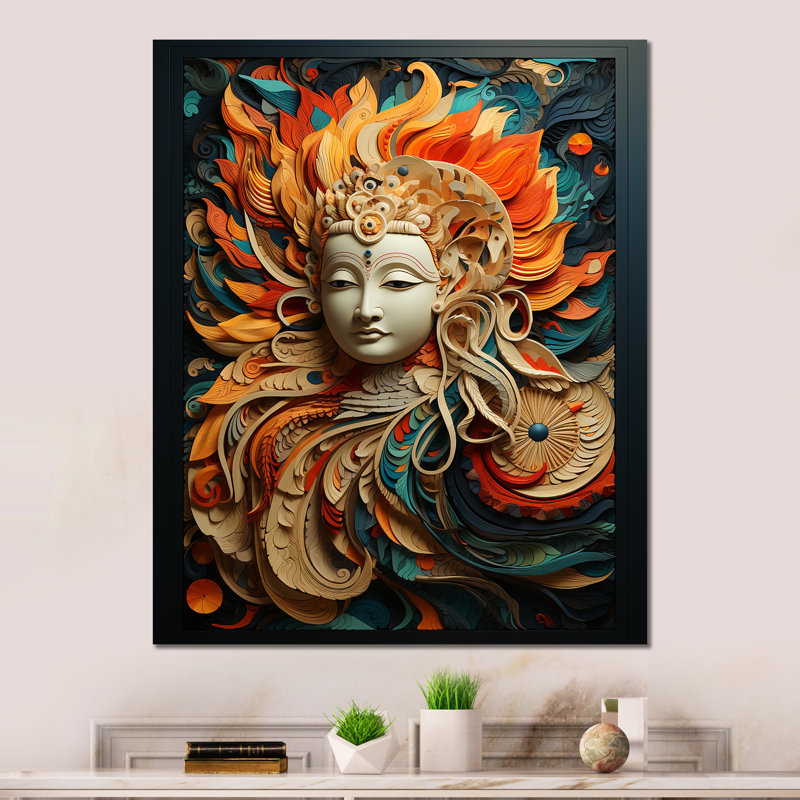 - Impression d'art mural en métal Hinduisim, H 40 po x l 30 po x P 1,5 po