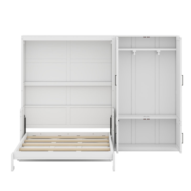 Lit escamotable avec lit escamotable Murphy, Blanc