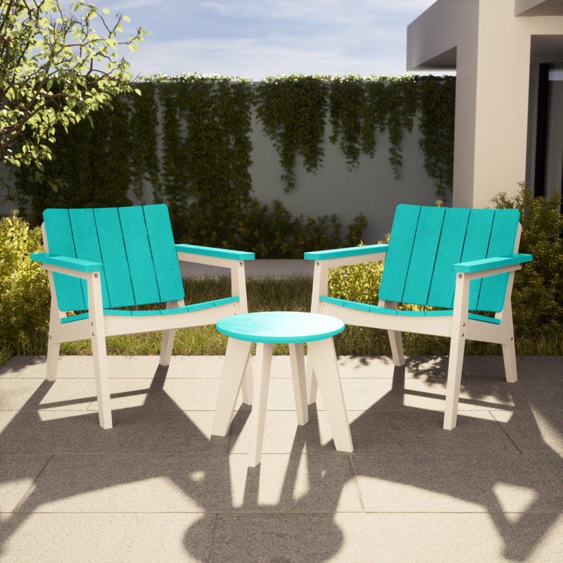 Chaise d'extérieur à assise profonde, Turquoise