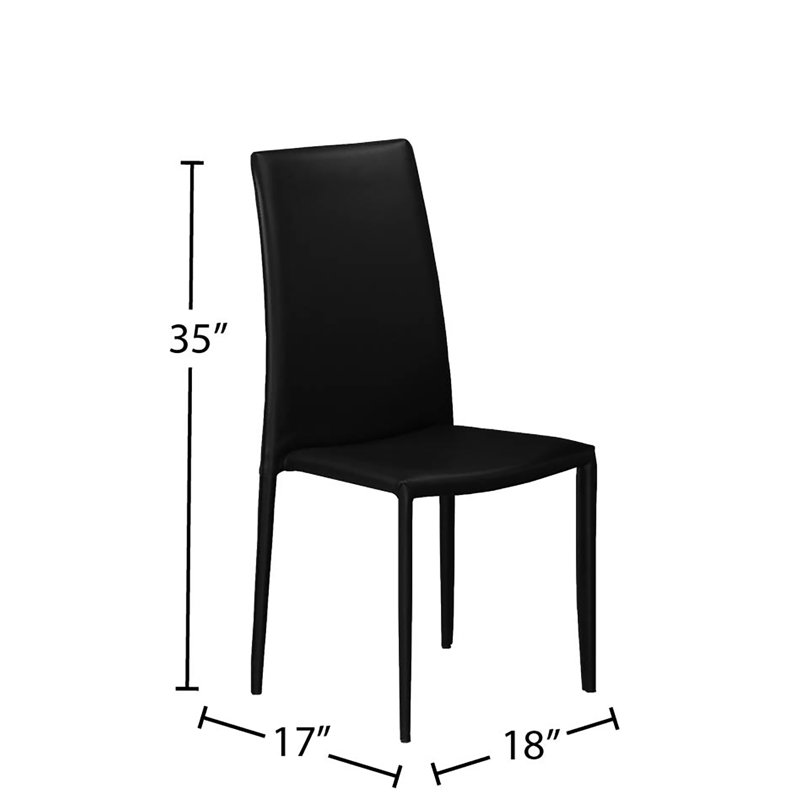 Chaise d'appoint rembourré, Noir