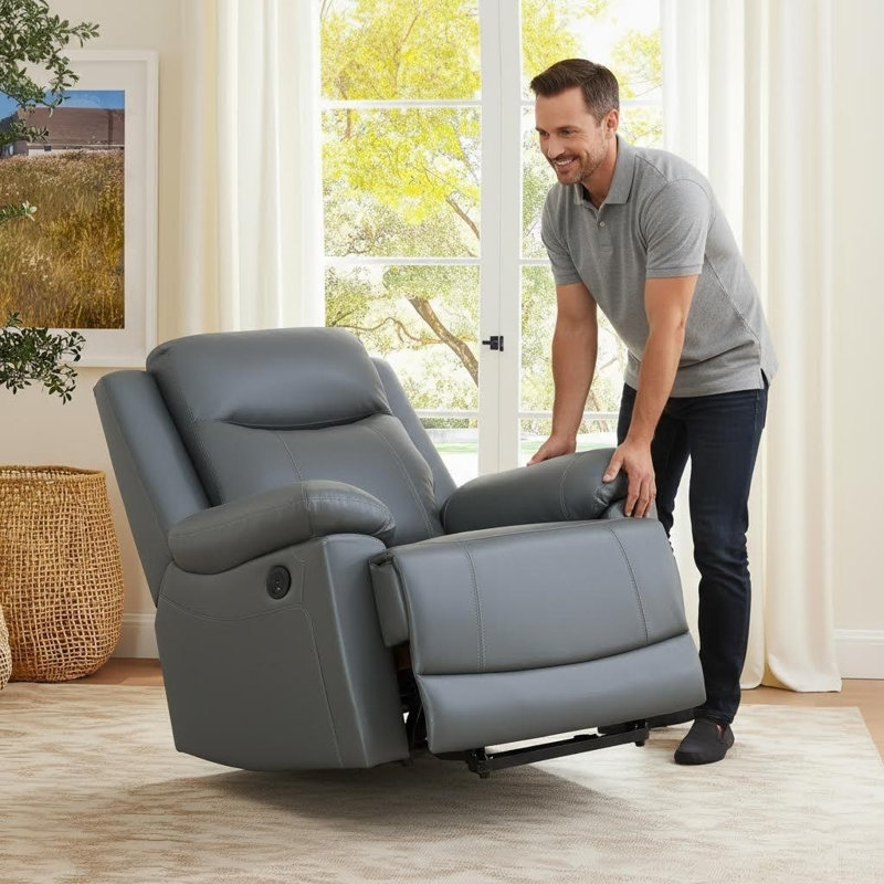 Sleeper Chair,Convertible Sleeper Sofa Chair,Pull Out Sleeper Chair With Adjustable Backrest,Multi-Functiona Lounge Chair For Living Room(Gray)