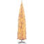 Sapin de Noël artificiel mince de 8 pi avec 300 lumières DEL blanc chaud et 618 pointes, pour décoration de Noël, rose