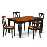 Belding 4 - Person Solid Wood Solid Wood Top Four Leg Dining Set