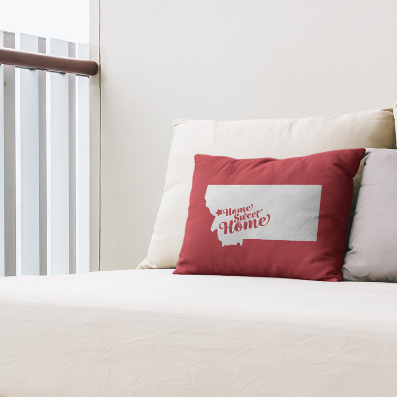 Coussin lombaire intérieur/extérieur doux pour la maison, Missoula, Rouge