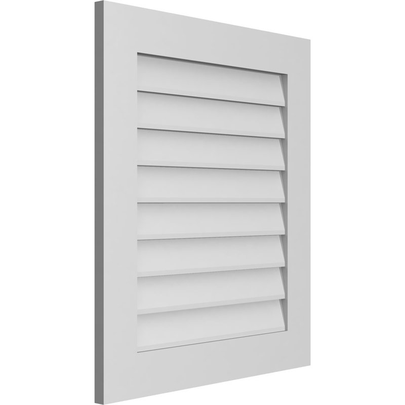 Vent à pignon rectangulaire en uréthane non-fonctionnel, H 30 po x l 26 po x P 1 po