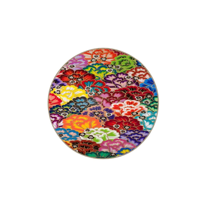 Wavy Forest Floral Themed Decorative Washable Carpet, Rectangle 2'4" x 4'