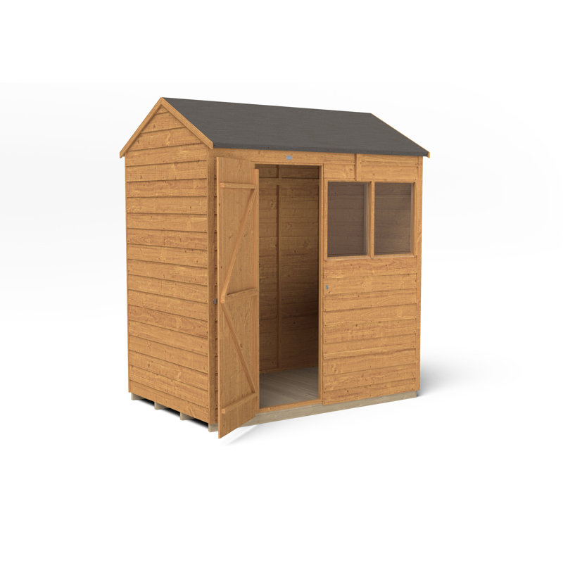 Overlap Dip Treated 6X4 Reverse Apex Shed, No
