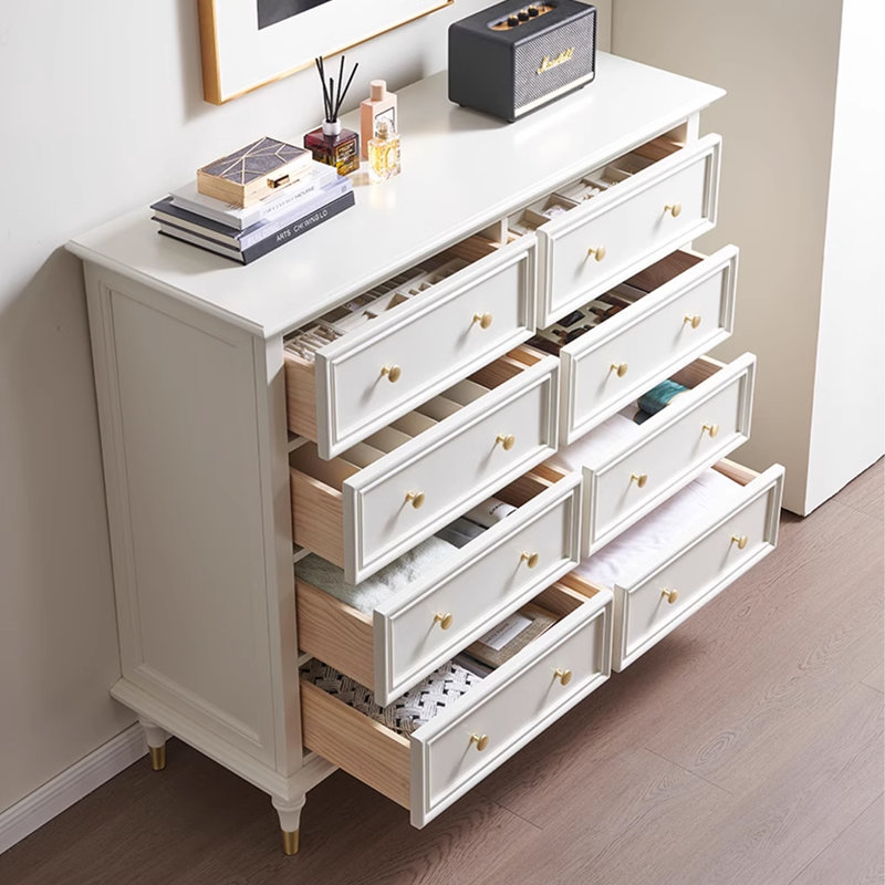 Blanc + or massif + armoire d'appoint en bois manufacturé