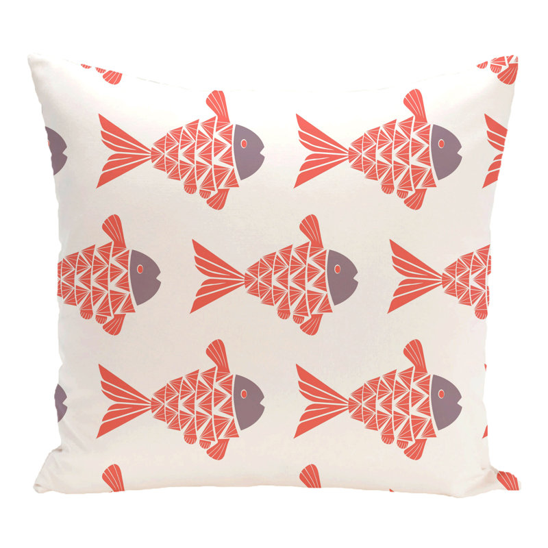Housse et insert de coussin de plage Beach Tales, H 16 po x l 16 po, Corail