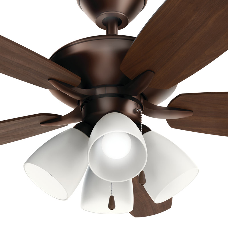 52'' Ceiling Fan with Light Kit, Oil Brushed Bronze