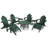 POLYWOOD Long Island Adirondack 9-Piece Conversation Group-39398948