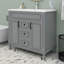 Meuble-lavabo élégant et fonctionnel de 36 po avec lavabo supérieur et tiroirs-46646392