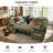 Macleod 110" Upholstered Corduroy U Shaped Modular Sectional Sleeper Sofa with Pull Out Bed and Storage Seat-110176492
