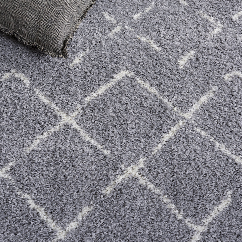 Tapis performance Angelka, Rectangulaire 8 pi x 10 pi, Grey/Ivory