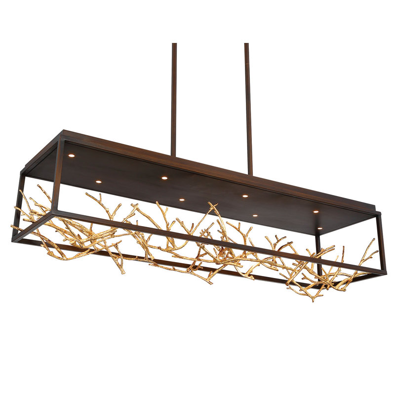 Aerie 8 - Light Dimmable LED Square / Rectangle Chandelier