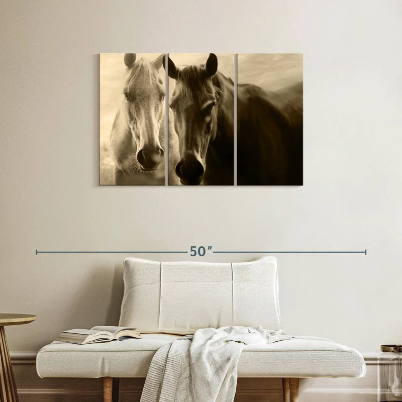 Brampt Sepia Horses, 24" H x 38" W