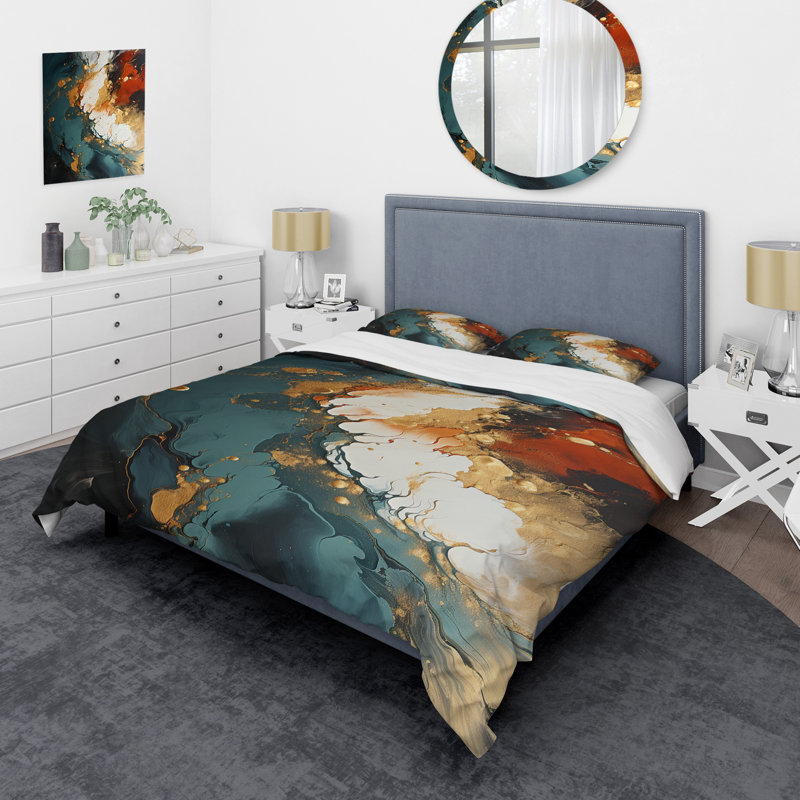 Ensemble de housse de couette White White, Housse de couette pour très grand lit et 2 très 