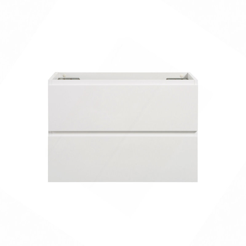 Armoire murale sans lavabo, avec deux tiroirs, pré-assemblée, Blanc