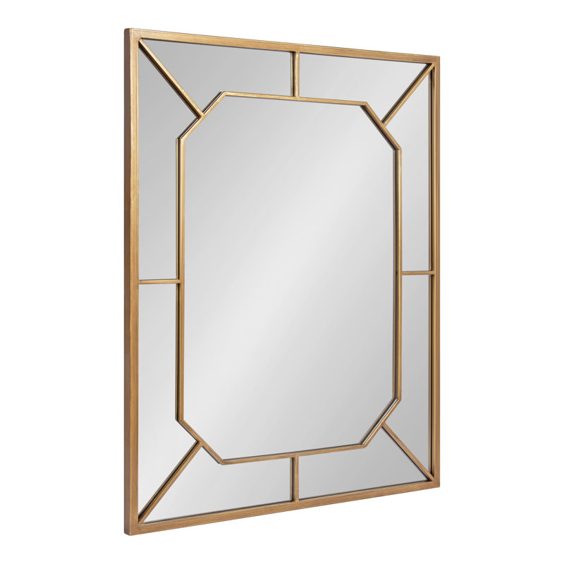 Latitude Run® Ardithe Rectangle Wall Mirror, Gold