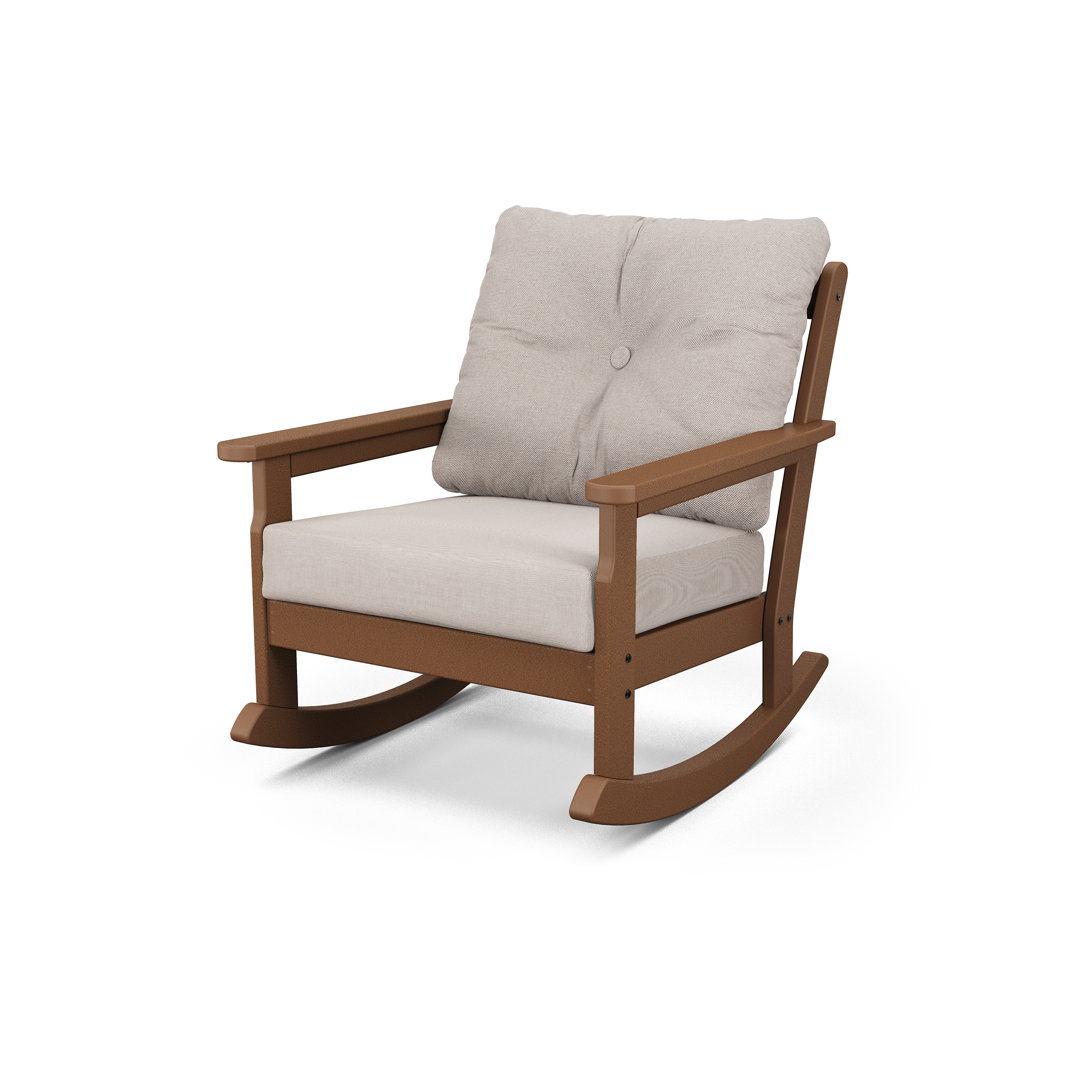 Lakeside Vineyard Deep Seating Rocking Chair POLYWOOD® Frame 