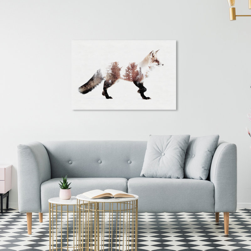 The Fox - reproduction d'impression, Toile tendue, H 20 po x l 30 po x P 1,5 po