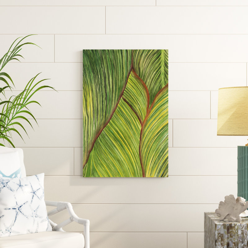 «Tropical Crop II», peinture sur toile, H 36 po x l 24 po
