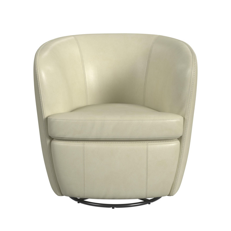 Chaise pivotante Vadwala, Similicuir crème