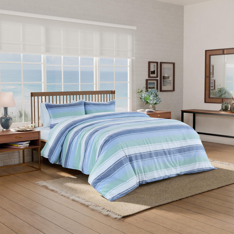 Southern Tide Darien Twin Blue/Green Comforter Set, Twin Comforter + 1 Standard Sham