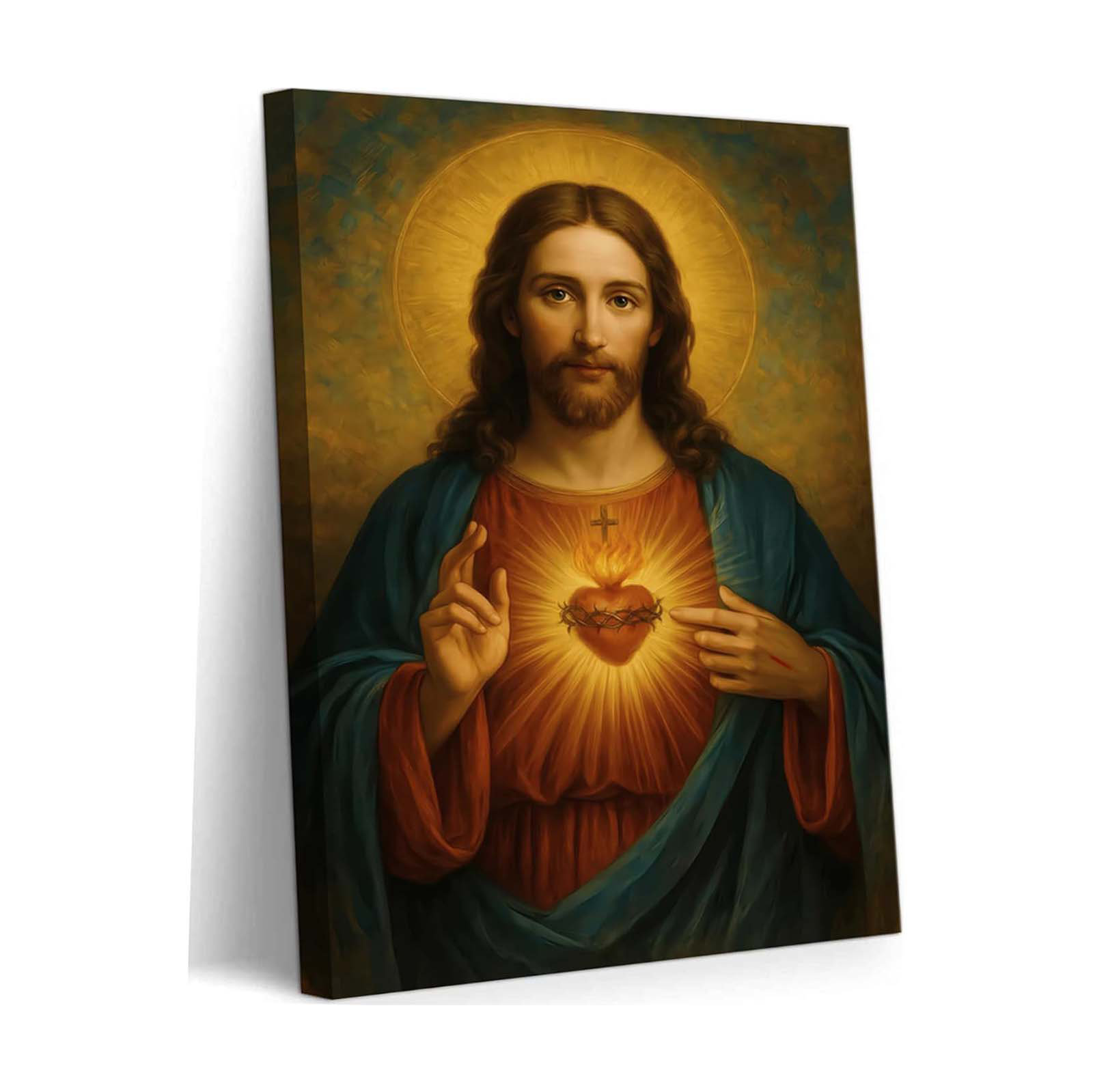 Astoria Grand Sacred Heart Of Jesus Wall Art Christian Canvas Print ...